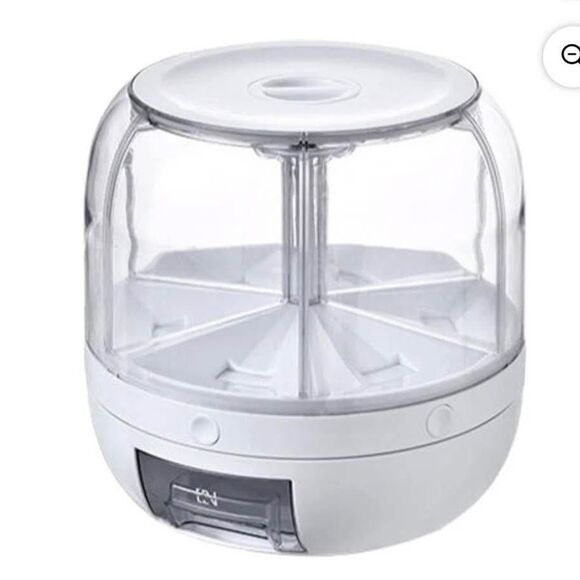 6-Compartment Spinning Grain Storage Container, NEW - Picture 2 of 5